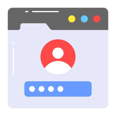 Kullanıcı parolasının trend biçimi ve kişisel güvenlik açısından şaşırtıcı bir vektör tasarımı