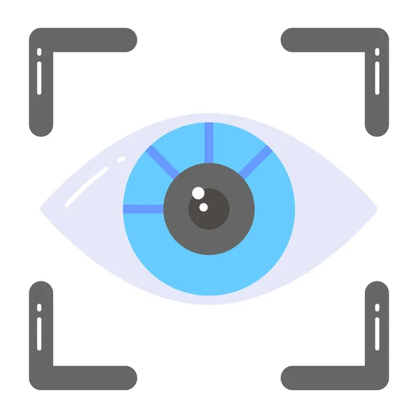 Erstaunliches Vektordesign Der Augenverriegelung Retina Scan Symbol — Stockvektor