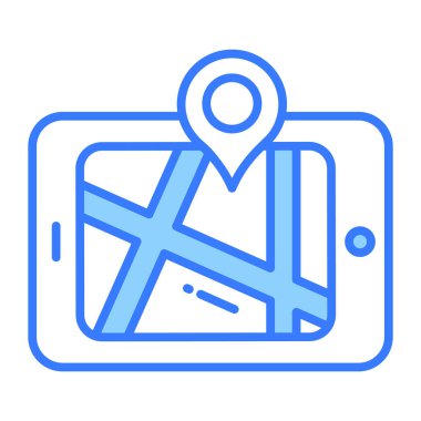 Mobil konum belirleme vektörünün içinde gezinme pimi