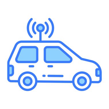 Modern ve moda tarzda otonom araba vektörü