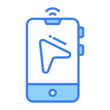 Mobil konum belirleme vektörünün içinde gezinme pimi