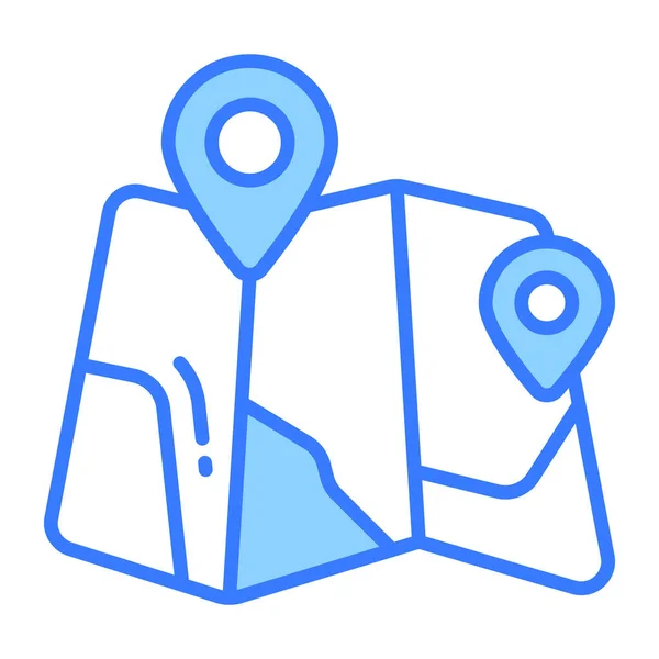 Lokalizacja Pin Mapie Projekt Wektorowy Lokalizacji Mapy Modnym Stylu — Wektor stockowy