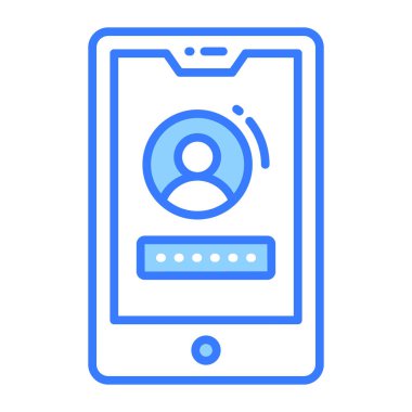 Modern biçimdeki kullanıcı hesabı parola vektör tasarımı, düzenlenebilir simge