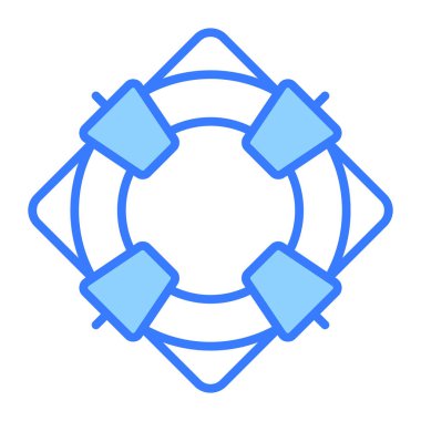 Modern tarzda düzenlenebilir bir cankurtaran vektörü, simge kullanımı kolay