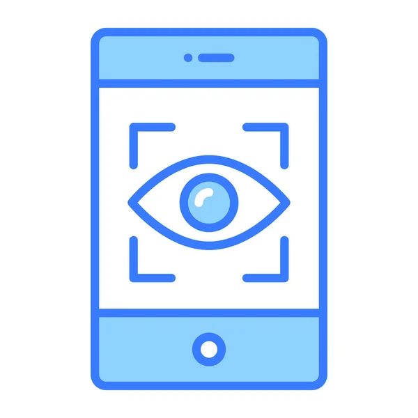 Eye Scanning Vektor Design Modernen Stil Cyber Sicherheitssymbol — Stockvektor