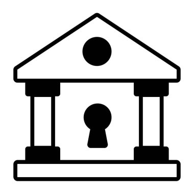 Banka güvenliğinin bu güzel vektörünü, düzenlenebilir vektörü kontrol et