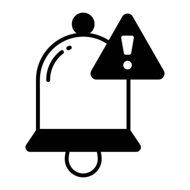 Uyarı vektör tasarımı modern ve trend biçiminde, simge kullanımı kolay