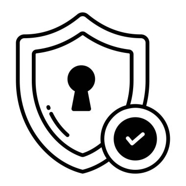 Modern tarzda koruma kalkanı tasarımı, simge kullanımı kolaydır