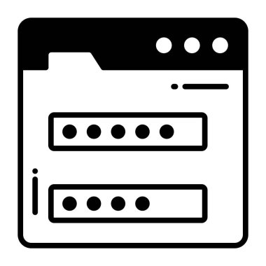 Moda biçimi ve premium vektörde web sayfası güvenliğinin simgesi