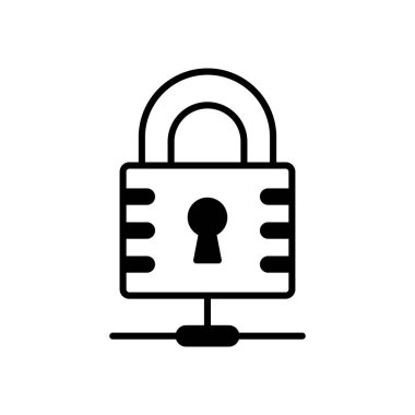 Güvenli ağın bu güzel vektörünü kontrol et, simgeyi kullanması kolay