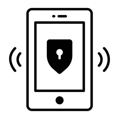 Mobil aracın içindeki koruma kalkanı, mobil güvenliğin vektör tasarımı