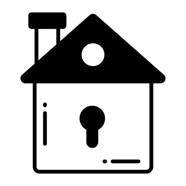 Well Designed Vector House Protection Trendy Style Editable Icon — Stock Vector