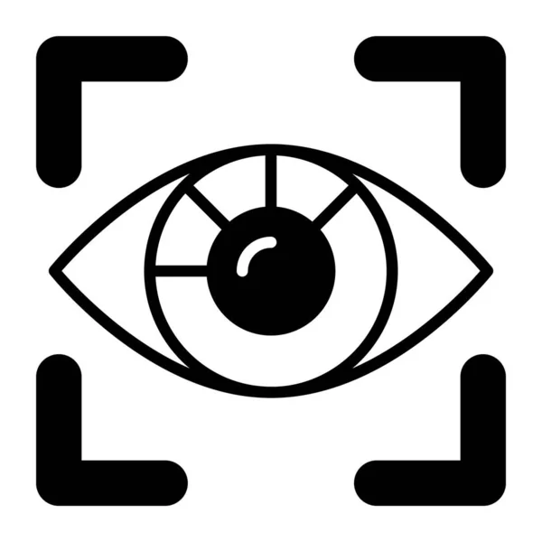 Increíble Diseño Vectorial Bloqueo Ojos Icono Exploración Retina — Vector de stock
