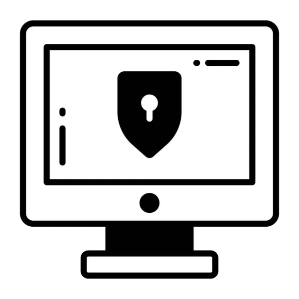 Ein Erstaunlicher Vektor Der Computersicherheit Cyber Security Ikone Design — Stockvektor