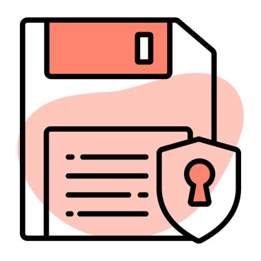 İyi tasarlanmış disk koruma simgesi, kullanması kolay premium vektör