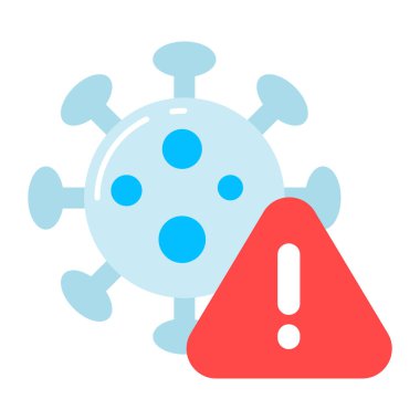 Koronavirüs uyarısı ikonu, düzenlenebilir simge kullanımı kolay