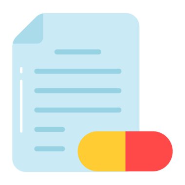 İnanılmaz bir tıbbi reçete vektörü, modaya uygun biçim simgesi