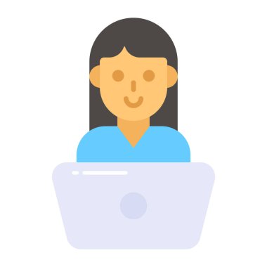 Düzenlenebilir biçimdeki çevrimiçi danışmanın modern simge tasarımı, çevrimiçi doktor