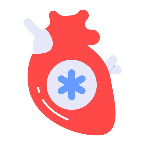 Ein Erstaunliches Vektordesign Menschlicher Herzorgane Editierbares Symbol — Stockvektor