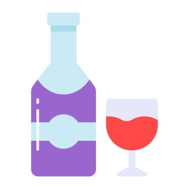 Cam vektör dizaynlı içki şişesi. Kullanımı kolay.