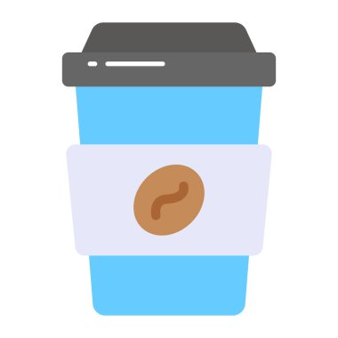 Düzenlenebilir biçimdeki paket kahve vektörü, moda simgesi