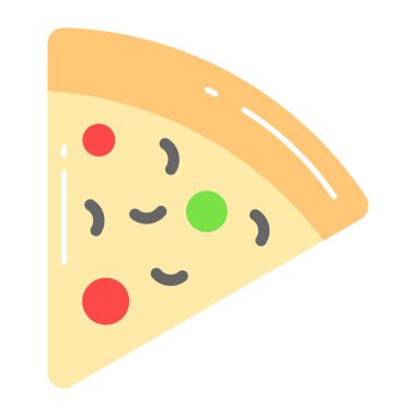 Bir pizza dilimi simgesi özel kullanım için, düzenlenebilir biçimdedir.