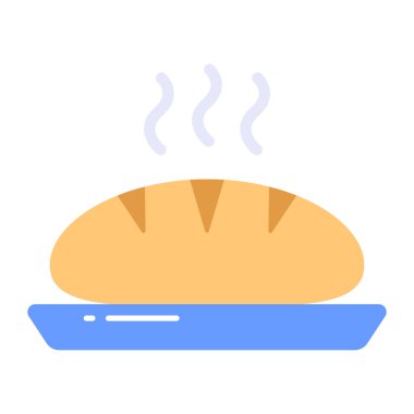 Beyaz arkaplanda izole edilmiş Fransız ekmeği vektör tasarımı