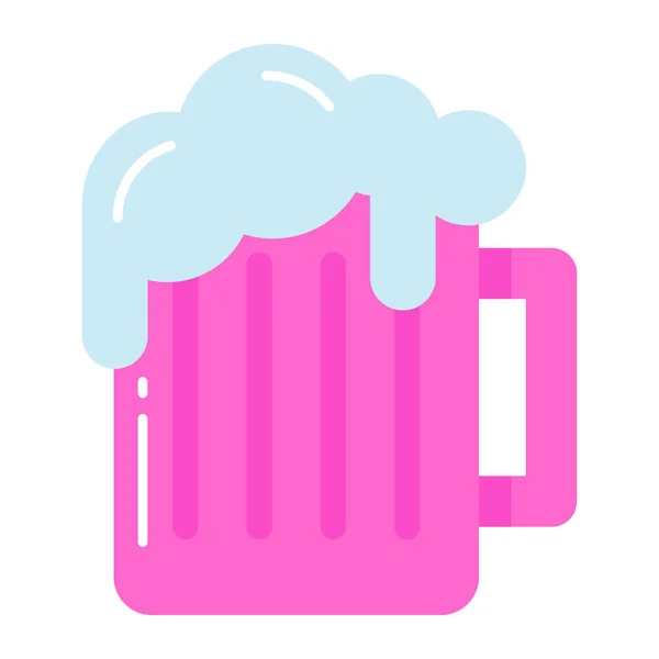 Cheers Vector Icon New Style Editable Design Beer Mug — Stock Vector