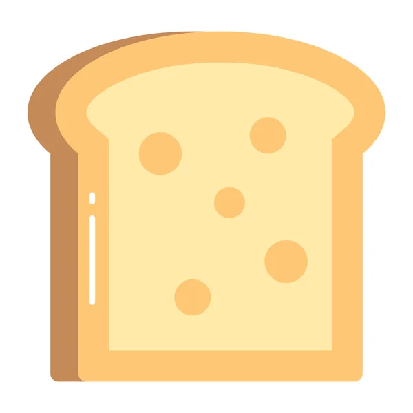 Brot Toast Vektordesign Trendigen Stil Einfach Bedienendes Symbol — Stockvektor