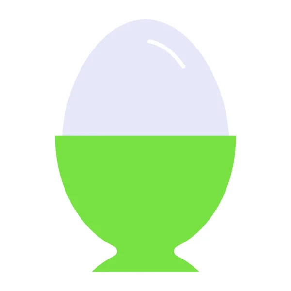 Haşlanmış Yumurtanın Inanılmaz Bir Simgesi Birinci Sınıf Vektör Tasarımı — Stok Vektör