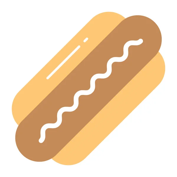 Hamburger Salsiccia Vettore Panino Hot Dog Stile Trendy — Vettoriale Stock