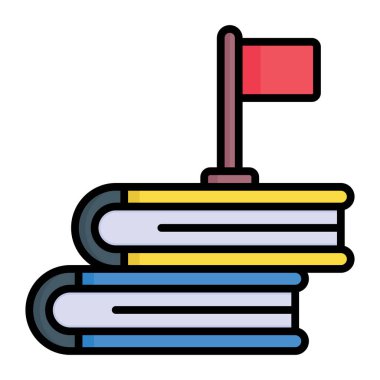 Kitap yığını vektör tasarımı, modern ve moda biçimi