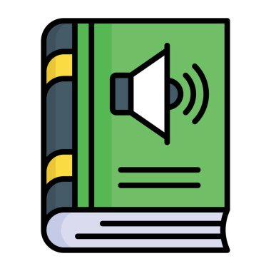 Ses kitabı, premium simgesinin şaşırtıcı bir vektör tasarımı