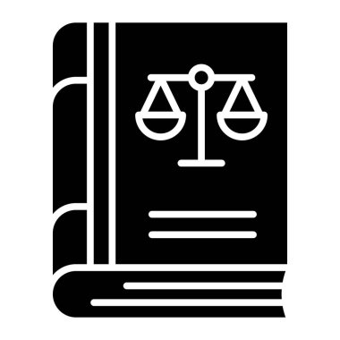 Hukuk kitabının modaya uygun olarak kitap vektör tasarımında denge ölçeği