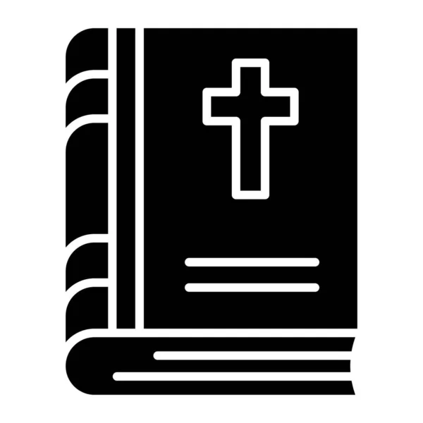 Znak Chrześcijaństwa Książce Ukazującej Wektor Książki Biblijnej Nowoczesnym Stylu — Wektor stockowy