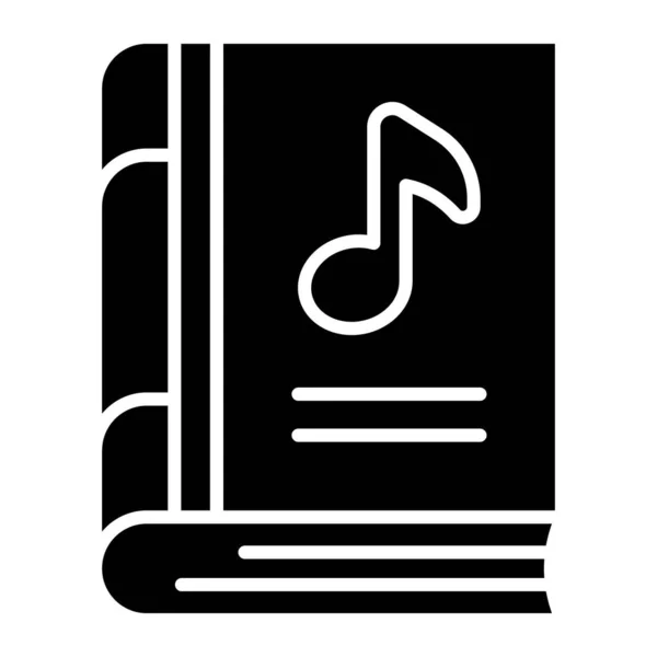 Design Vetorial Livro Música Estilo Editável Ícone Premium — Vetor de Stock
