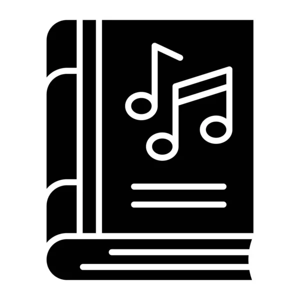 Notas Musicales Sobre Libro Diseño Vectorial Libro Música Estilo Moderno — Vector de stock