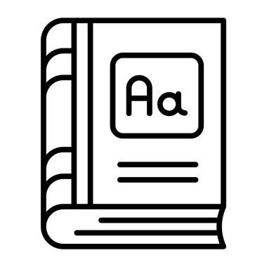 Modern tarzda sözlük kitabı vektör tasarımı, premium simgesi