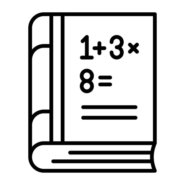 数学の本の素晴らしいベクトルデザインプレミアムアイコン — ストックベクタ