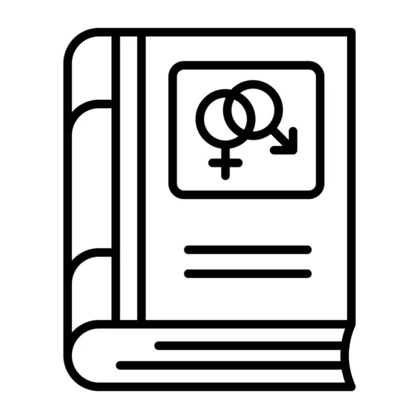 Man Vrouw Gendersymbool Boek Vectorontwerp Van Seksuele Voorlichting — Stockvector