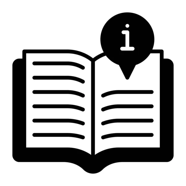 Otevřená Kniha Informačním Znakem Vektorový Návrh Informačního Sešitu — Stockový vektor
