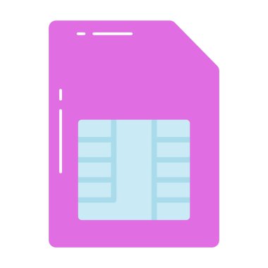 Düzenlenebilir biçimdeki Sim kart vektör tasarımı, abone tanımlama modülü