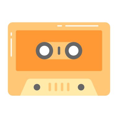 Modern tarzda bir kaset simgesi, çokluortam aygıt vektörü