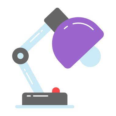 Masa lambasının kişiselleştirilebilir simgesi, katlanabilir lamba vektörü