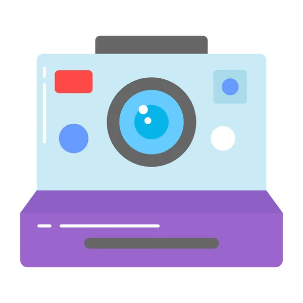 Amazing Icon Instant Camera Photo Shoot Equipment — Stock Vector