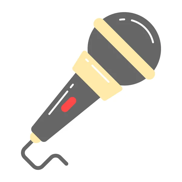 Mikrofonun Modern Vektör Tasarımı Düzenlenebilir Tarzda Şarkı Söyleyen Mikrofon — Stok Vektör