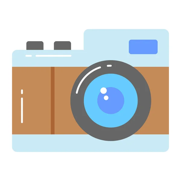 Vetor Câmera Digital Equipamento Fotografia Estilo Editável —  Vetores de Stock