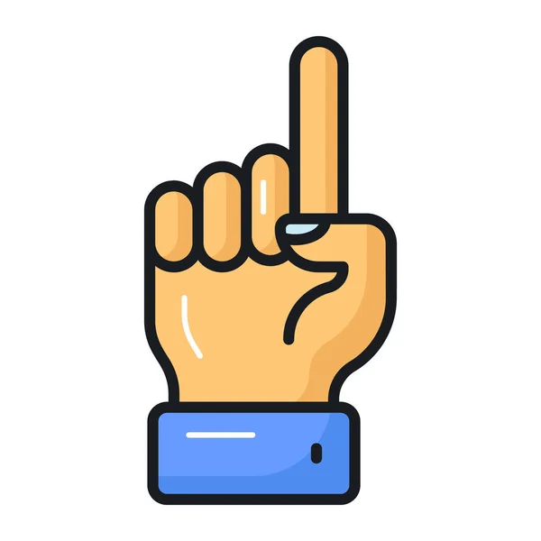 Finger Pointing Hand Gesture Concept Vector Design Allah One — Stock Vector