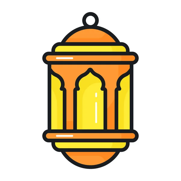 Ισλαμικό Σχέδιο Διάνυσμα Φανάρι Φορητό Εικονίδιο Φως Μοντέρνο Στυλ — Διανυσματικό Αρχείο
