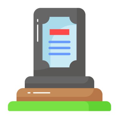 Düzenlenebilir biçimdeki mezar, mezarlık vektörünün yaratıcı tasarım simgesi